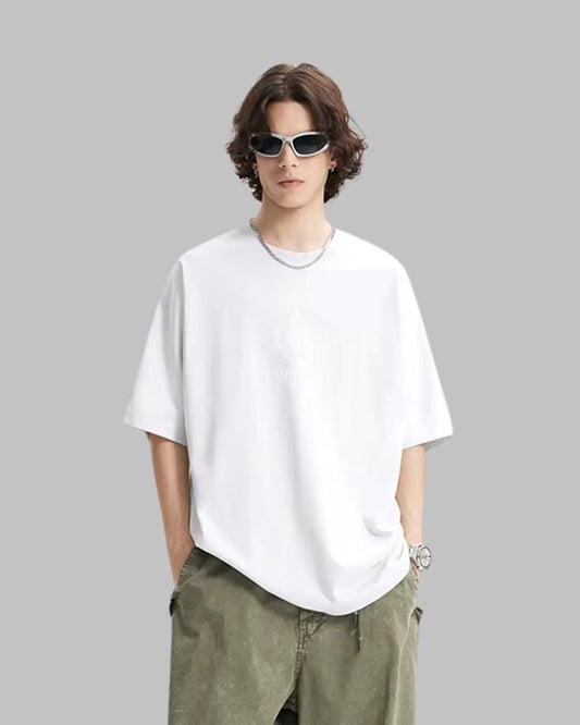 Men’s Oversized Plain White T-Shirt | Premium Cotton Wear